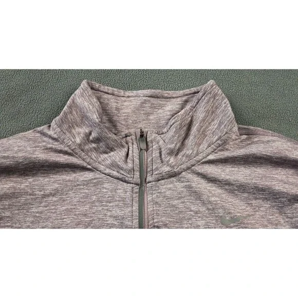 Nike Women’s Medium Dri-FIT ½ Zip Running Top Gray Long Sleeve Reflective - Picture 4 of 16